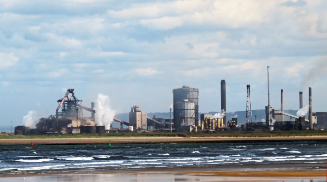 Redcar steel works across the river